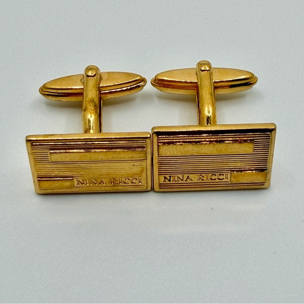 Men’s Vintage Nina Ricci Gold Plated Cuff Links​​